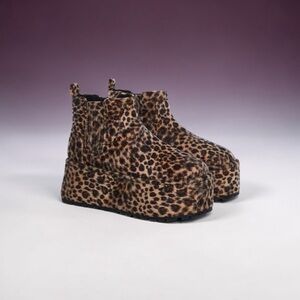 Leopard Print Kids Boots
